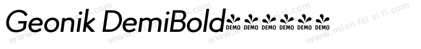 Geonik DemiBold字体转换